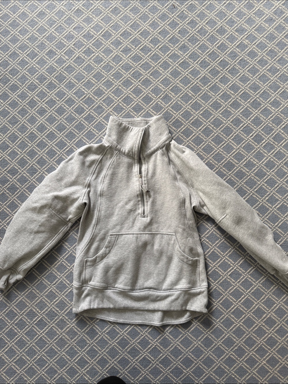 lululemon athletica Light Gray Quarter-Zip Pullover Hoodie